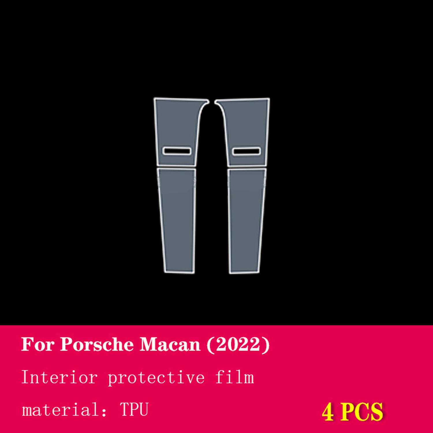 SYUFRE Schermo LCD di navigazione GPS per auto Console centrale Pellicola protettiva TPU trasparente Riparazione antigraffio Accessori per il refit interno, per Porsche Macan 2022