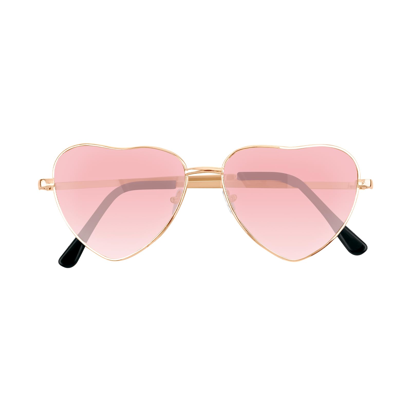 NACHLYNN Heart Sunglasses Metal Frame Cute Lovely Glasses UV385 Protection Lens for Women Men