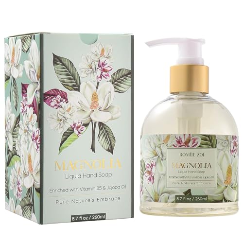 Image of ROMIIE ZOI Liquid Hand Soap, Magnolia, 260ml / 8.7 fl.oz | With Gift Box, Gentle cleansing, nourishes skin without drying