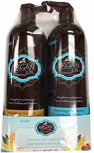 HASK ARGAN OIL from Morocco, Strengthens and Restores, Shampoo & Conditioner 2 x 1L
