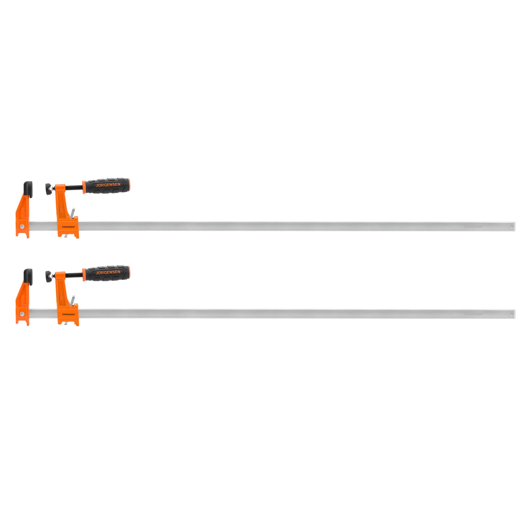 Jorgensen 36" Medium-Duty Steel Bar Clamp Set, 600 lbs Load Limit, 2-Pack