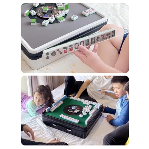 Mesa portátil automática de Mahjong 53 cm con 144 piezas miniatura 7