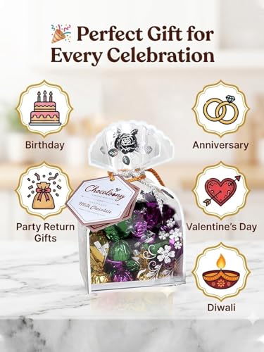 Image of Chocoloony Chocolate Gift Pack with 40 pcs Milk Chocolate (240gm) | Gift For Sister, Brother, Husband, Boys, Kids, Wife and Girlfriend