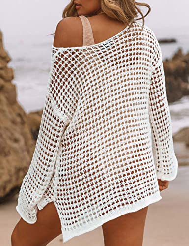 Bsubseach Crochet Cover Ups for Women Sexy Hollow Out Swim Cover Up Knit Summer Outfits4