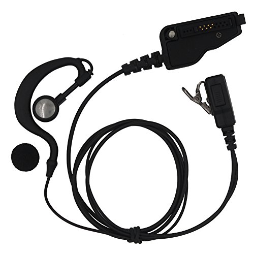 AOER G Shape Clip Ear Earpiece Headset with PTT Button & Mic for Kenwood Radio NX-210 NX-300 TK-285 TK-290 TK-380 TK-385 TK-2212 Multi-pin