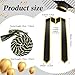 Tigeen Unisex Adult Graduation Gown Cap Tassel Set Matte Uniforms 2026 Charms Cord and Stole for College High School Graduate(51, Black)