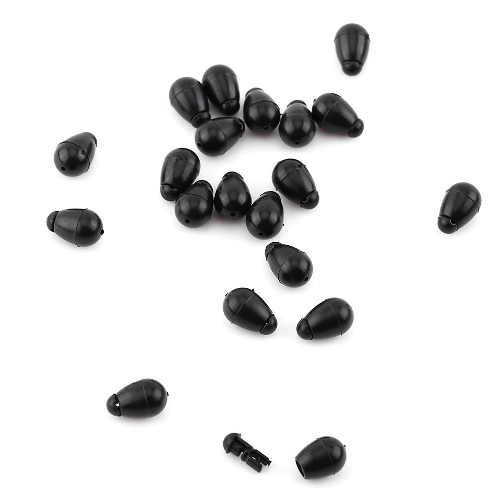 Gavigain 20pcs Quick Change Beads,Carp Fishing Tool Bead Connector Feeder for Changing Hook Lengths Shock Bead for Running Feeder for All Types of Line and Braid (11mm)