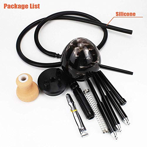 KDMB Shisha-Set, Shisha-Set aus Stativglas Modernes 2-Schlauch-Shisha-Set mit Shisha-Zubehör, leicht zu zerlegen, leicht… – Bild 8