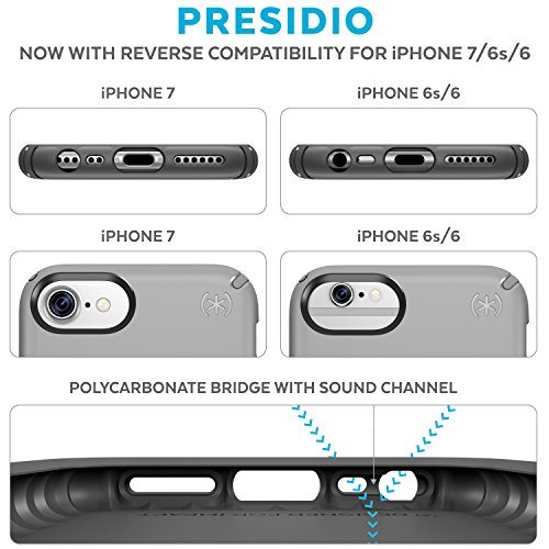 Speck 79990-5760 Presidio Inked Cell Phone Case For Iphone 7 - Marbled Floral Peach Matte/Marine Blue #TOP5