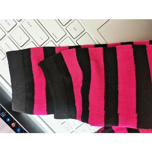 Image of Striped Knee High Socks for Women Outdoor Sport Athletic Stripe Casual Tube Socks