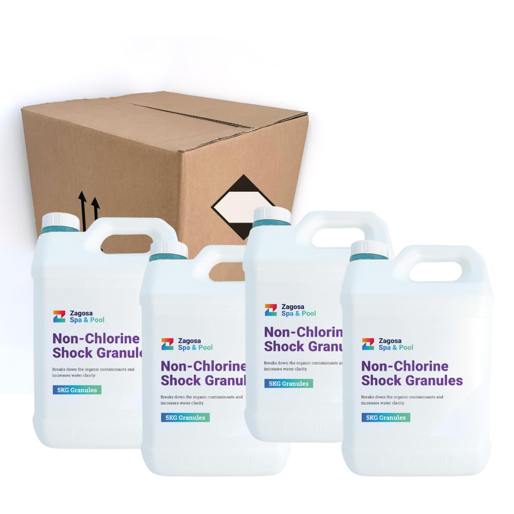 Non Chlorine Shock 5kg x 4 (20kg) Oxidiser Swimming Pool Hot Tub Spa Water Treatment | Zagosa Spa & Pool