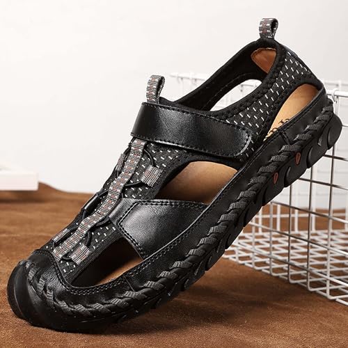 Men's Sports Sandals Breathable Hollowing Quick Drying Beach Fisherman Shoes Non-Slip Closed Toe Hiking Cross-Country Climbing Camping Work Shoes2