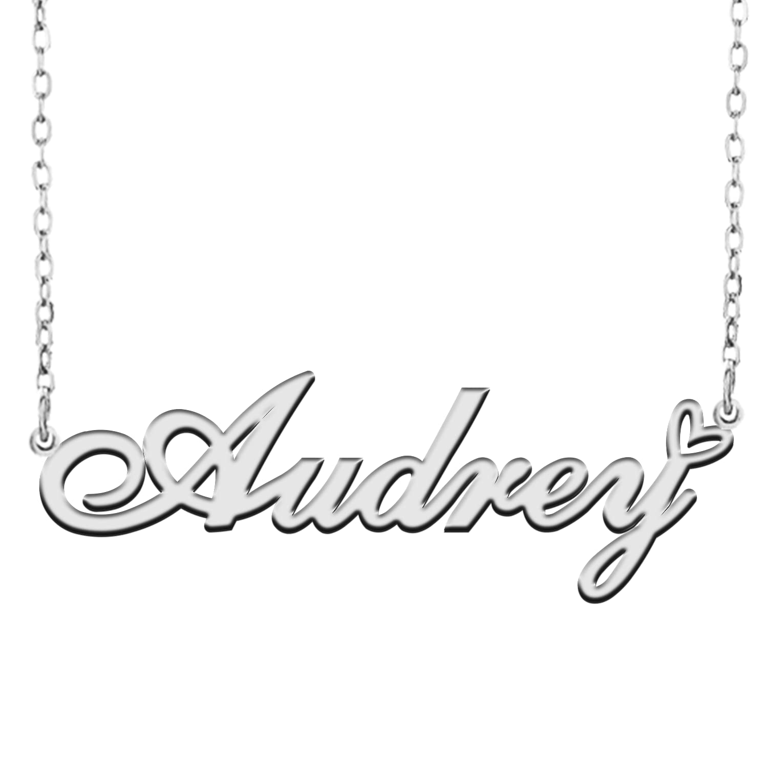 RONKAHSHOW Custom Pendant Name Necklace Customized Personalized with Heart Necklace Best Gift for Women New Year Birthday Mother’s day Christmas wedding Party