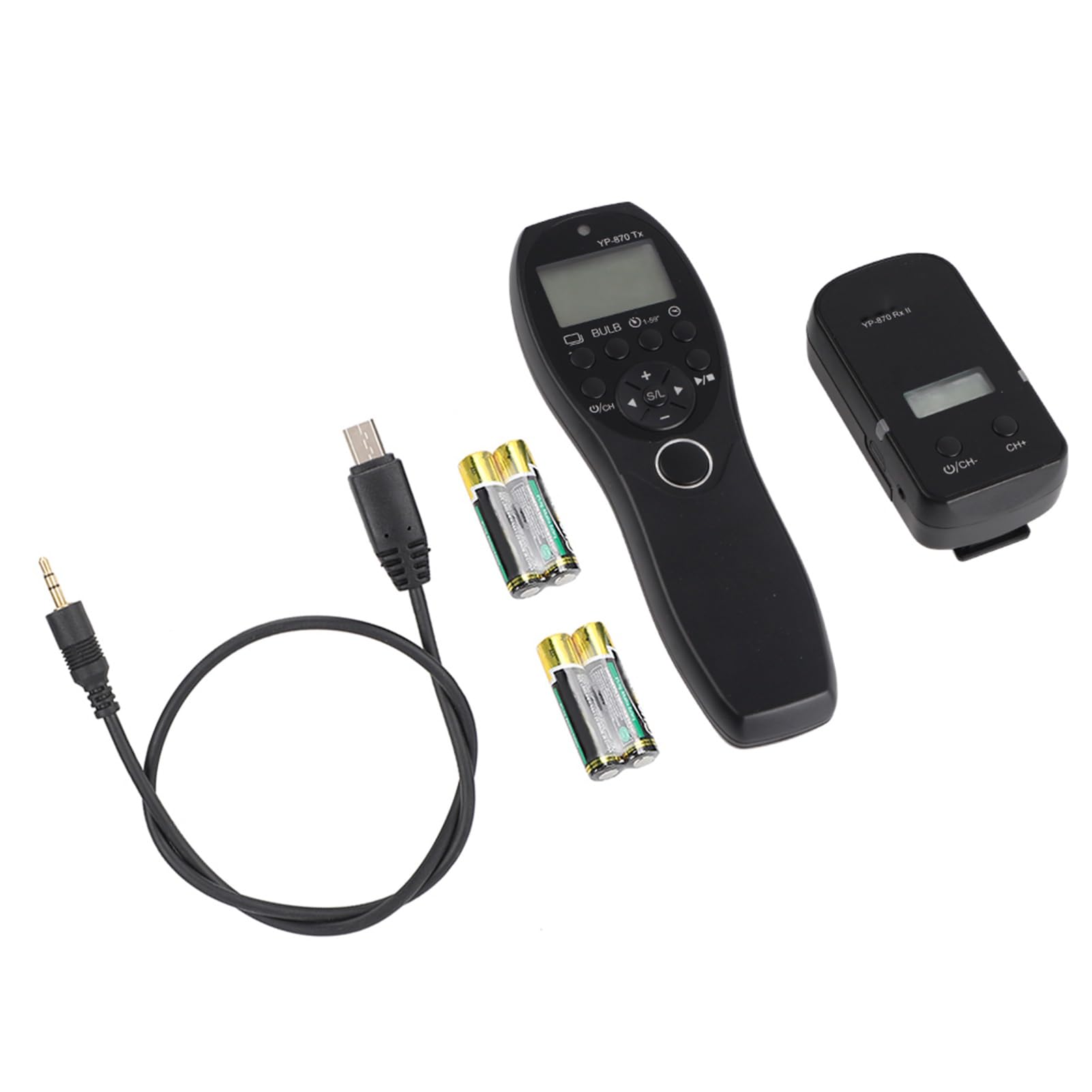 YouPro YP‑870TX Telecomando per Otturatore Wireless con Display LCD per Acquisizione Fotografica, Scatto Remoto e Funzione di Temporizzazione per Tutte le Fotocamere DSLR, Portata 100 M,
