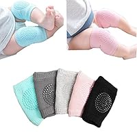 Säugling Kleinkind Baby verstellbare elastische Knie Ellenbogen Beinauflage Bein Wärmer kriechende Baby Socken Knie Sicherheit Schutz Unisex -5 Paar