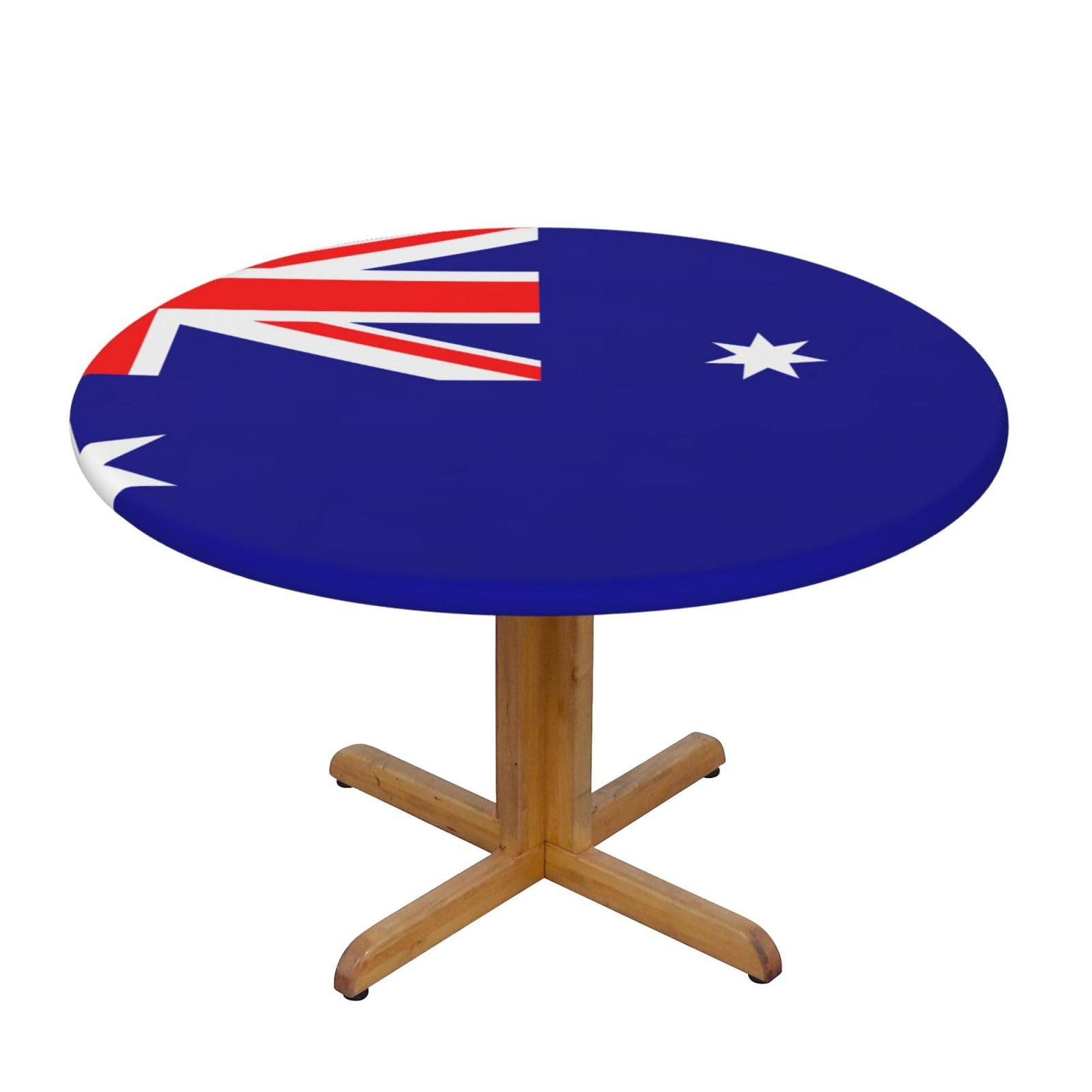 Australian Flag Print Oxford Wipeable Tablecloth Oil-Resistant Outdoor Table Cover Reusable Birthday Table Protector