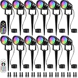 SUNVIE RGBW Low Voltage Landscape Lights Color Changing LED ...