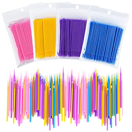 BQ Lash Einweg Microbrush Bürsten Einweg Microbürsten Wimpernbuerste für Wimpernverlängerung 400pcs(400 pcs-MIX) Cover