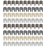 Beavorty Clips de Cuerda de Cuero 160 Unidades 8.4x14mm en Metal (dorado Claro, Plata, Negro, Bronce Antiguo) para Fabricación de Joyas, Sujetadores Cilíndricos y Accesorios de Bricolaje