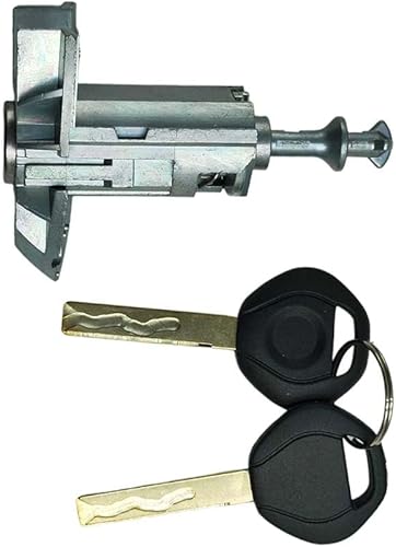 Miniatura 5 de Conjunto de cilindro de bloqueo de puerta delantera izquierda lado del conductor con 2 llaves compatible con BMW X5 E53 2000-2006 51217035421