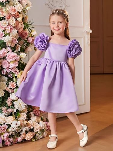 Image of PHIRAMIN Toddler Flower Girl Dress Shoes - Little Girl Mary Janes Flats Wedding