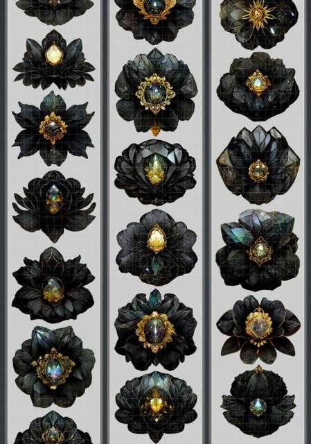 EduPro - 1 Loop Large Background Flower PET Tape (100cm shiny PET pls read size 1oop)