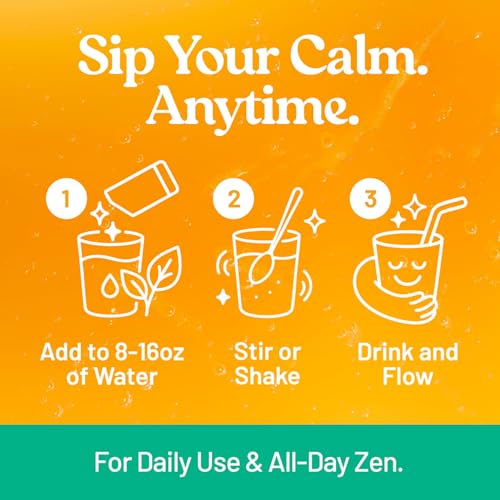 Image of Third Nature Calm Powdered Drink Mix for Stress Support, Relaxation, Healthy Cortisol & Focus - No Sugar, Non-GMO On-The-Go Calming Drink with Magnesium Glycinate, GABA, Peach Mango, 28 Stick Packs