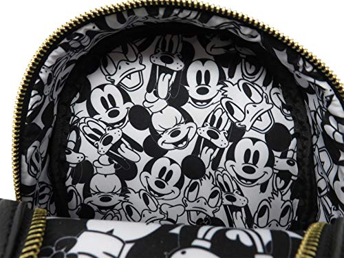 Loungefly Disney The Fab 5 Mickey Minnie Allover Print Double Strap Shoulder Bag Purse4