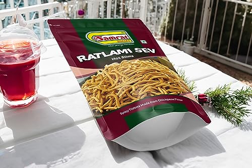 Image of Samrat | Ratlami Sev Bhujia Hot Slims Magic of Spicy & Crispy Taste in Flavorful Namkeen Snacks | Ghar Jaisi Hi Namkeen | (1 KG)