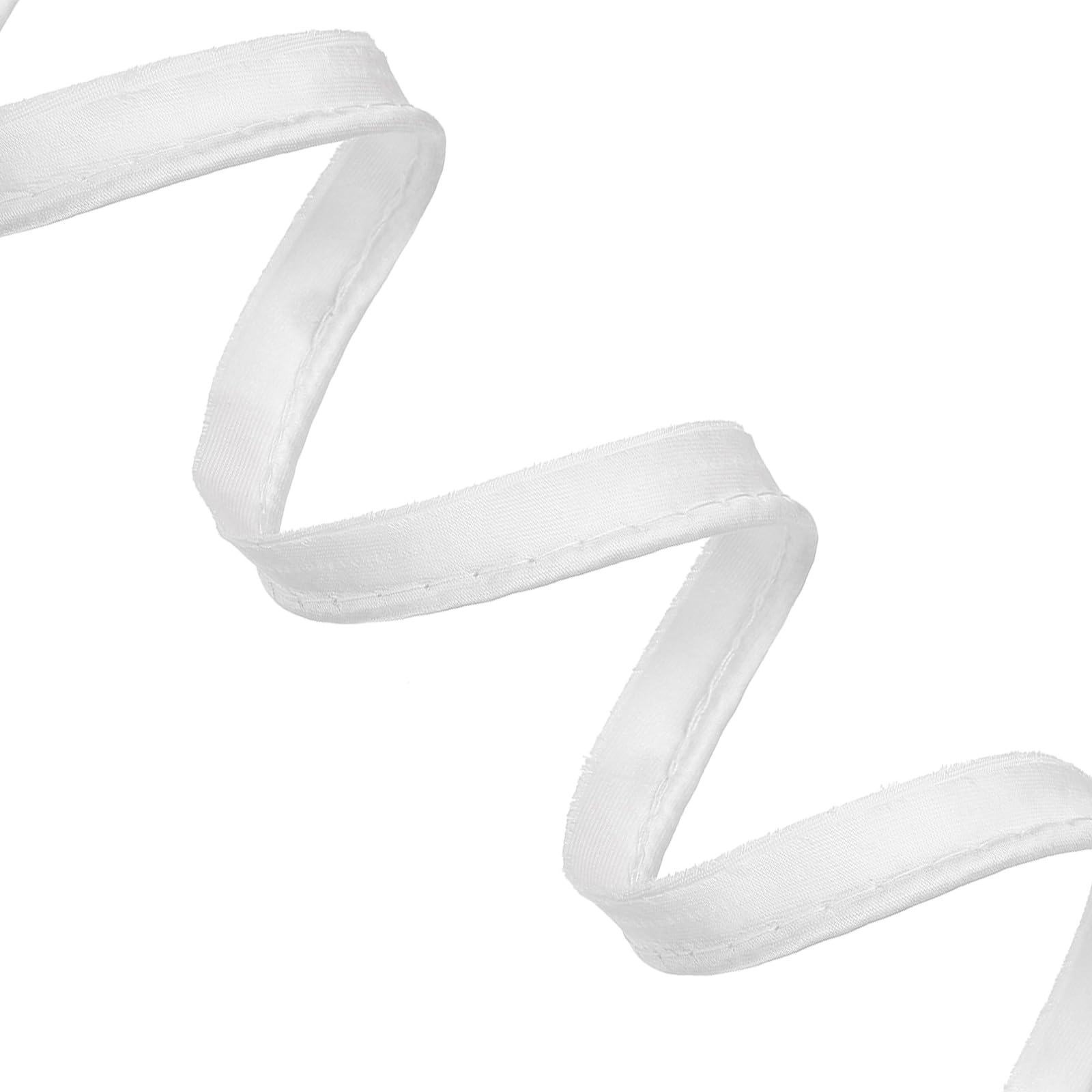 sourcing map Piping Bias Tape 1/2 Inch 5.5 Yards / 5m Piping Trim with Cotton Core Lip Cord Trim for Sewing Binding Hemming Cushions DIY Decor Craft, White — image 1