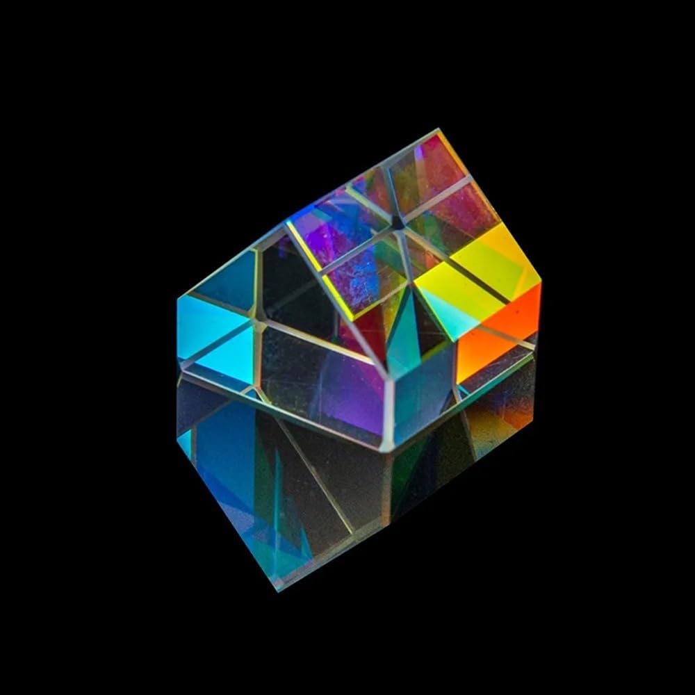 Prisms & Kaleidoscopes 20mm X-Cube Prism Combiner Splitter Dichroic Polyhedron Decoration Photograph Lens Science Classroom Optics Kits (Color : 20mm Pyramid)