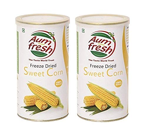 Aumfresh Freeze Dried Sweet Corn, (50g x 2) - Pack of 2 Combo