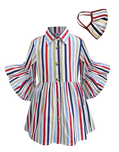 Image of A.T.U.N. (ALL THINGS UBER NICE) Girl's Cotton Shirt Knee-Length Casual Dress