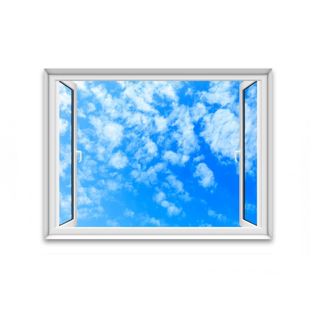 Cuadro LED efecto ventana real con lienzo de paisaje natural relajante de 60x40 cm
