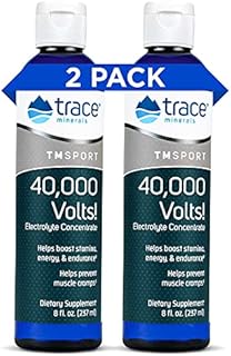Trace Minerals | 40,000 Volts Liquid Electrolyte Concentrate Drops | for Hydration, Leg and Muscle Cramp Relief | Ionic Trace Minerals, Magnesium, Potassium, Boron | 48 Serving Bottle (Pack of 2)