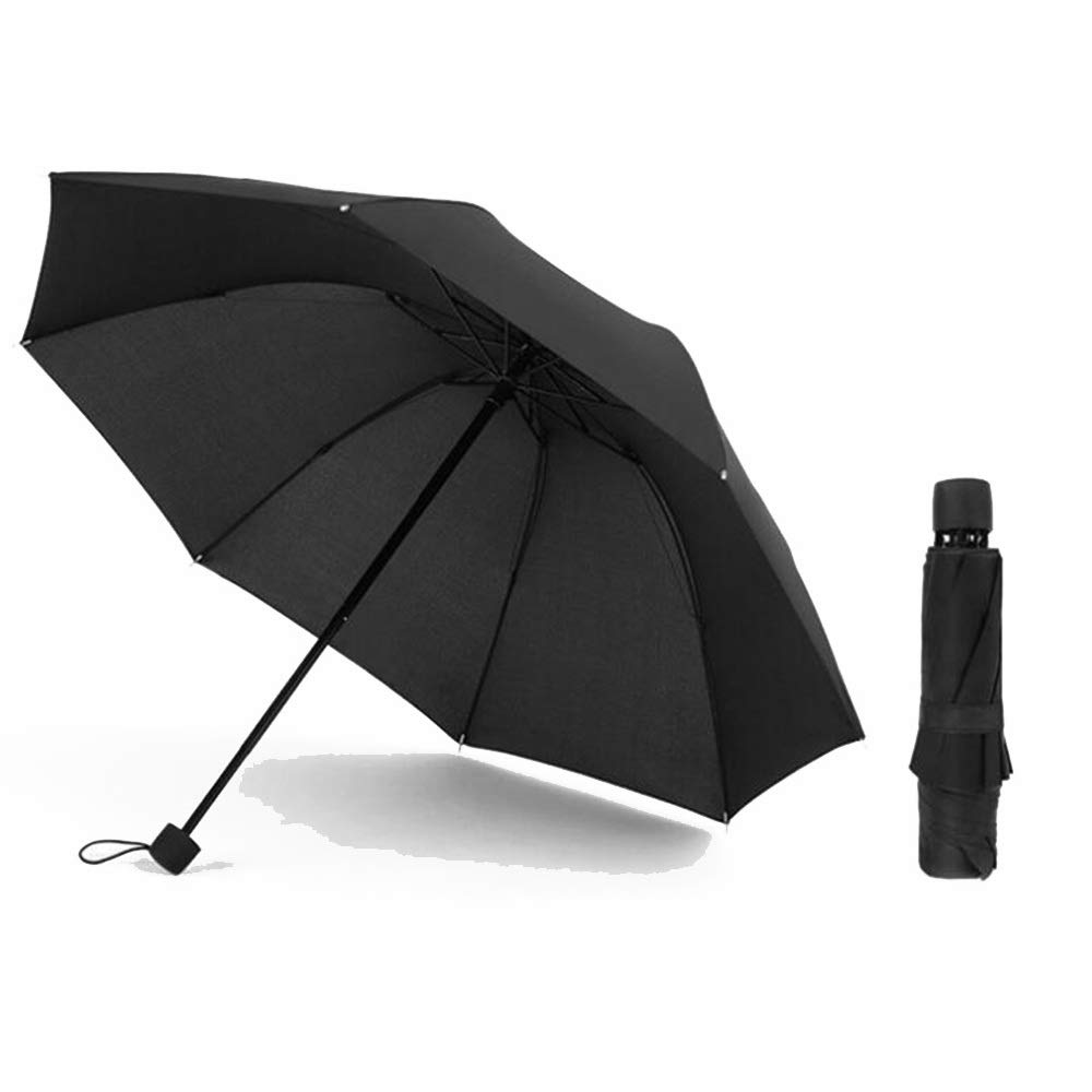 Accessoires Sortie Parapluie de travail pliable de grandes dimensions mâles et femelles Pluie d'outils (Couleur : noir)