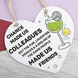 Chance Made Us Colleagues Heart Leaving Job Gift For Friend Birthday Thank You Gift Friendship Sign