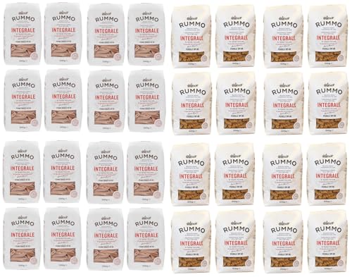 Pâtes complètes Rummo lot d'échantillons Penne et Fusilli pour cuisine italienne saine