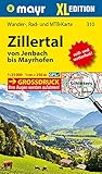 jenbacher j920  Zillertal XL - Von Jenbach bis Mayrhofen: Wander-, Rad- und Mountainbikekarte. GPS-genau. 1:25000 (Mayr Wanderkarten)