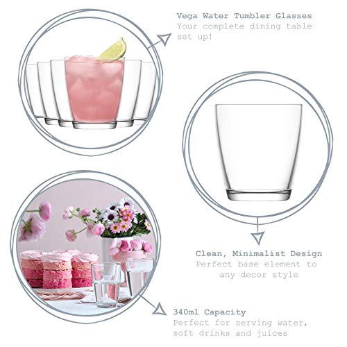 LAV Vega - Trinkgläser für Softdrinks/Saft - 340 ml - 12 Gläser