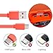 Replacement Flat USB Type-C Charger Charging Cable Power Cord Wire Compatible with JBL Charge 4 JBL Charge 5 JBL Flip 5 JBL Pulse 4 JBL JR POP JBL Endurance Peak Portable Wireless Speaker (Orange)