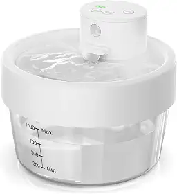 fonte de água para gatos sem fio, fonte de água para gatos operada por bateria: fontes de água de 34 onças / 1 l para gatos internos com sensor de movimento, bomba ultra silenciosa -