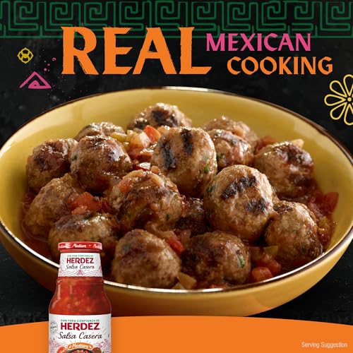 Image of HERDEZ Salsa Casera, Medium, 24 oz Jar- Classic Mexican Homestyle Salsa for Chips & Dishes