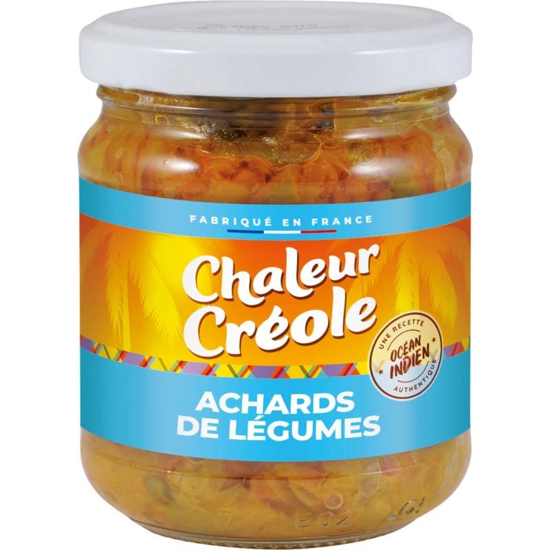Chaleur Créole - Achards de légumes exotiques - Recette créole traditionnelle - 200g - Lot De 3
