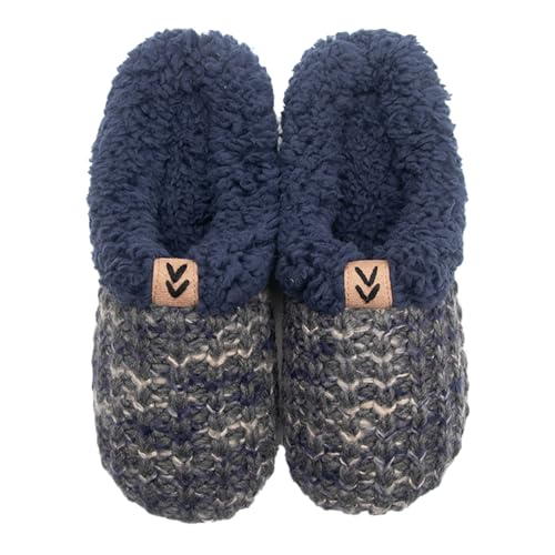 Roxoni Women's Tight Knit Clog With Fleece Trim Comfortable House Slipper2