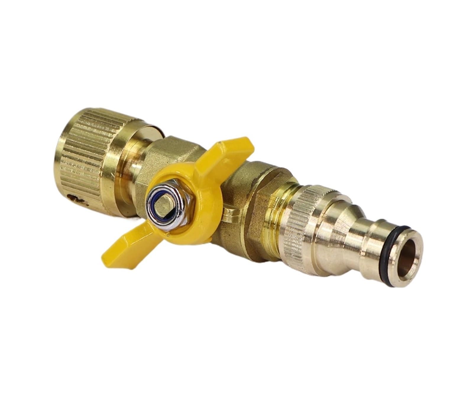 Adapter Węża Z Mosiężnym Zaworem Kulowym 1/2" | Mosiężny zawór odcinający 1/2" Szybkozłącze z końcówką do węża 16 mm(Male to Female)