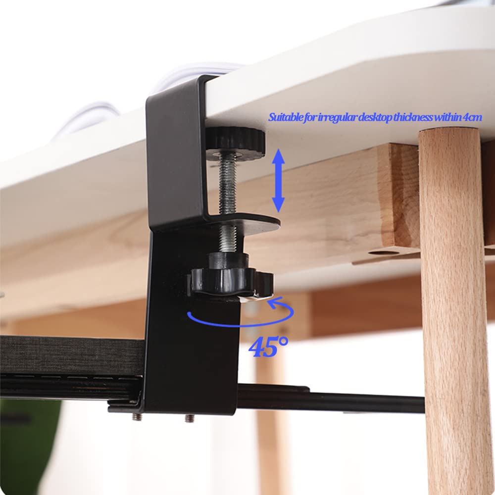 Plateau Coulissant Pour Clavier Sous Bureau – Fixation Par Pince En C – Modèle Jy0116-Es