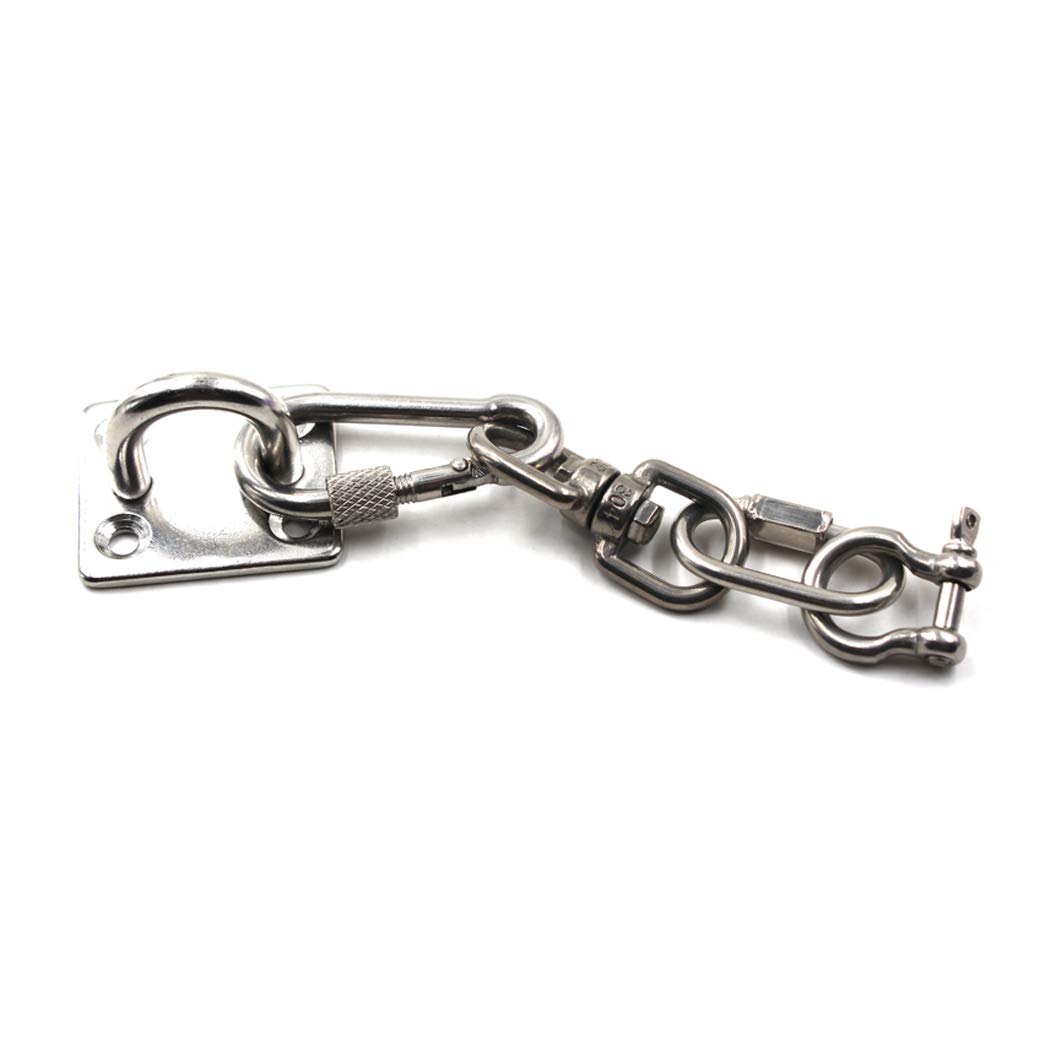 M8 Gancho para techo Gancho de pared de acero inoxidable 304 para yoga y hamaca Paquete de 4 (tornillos incluidos)