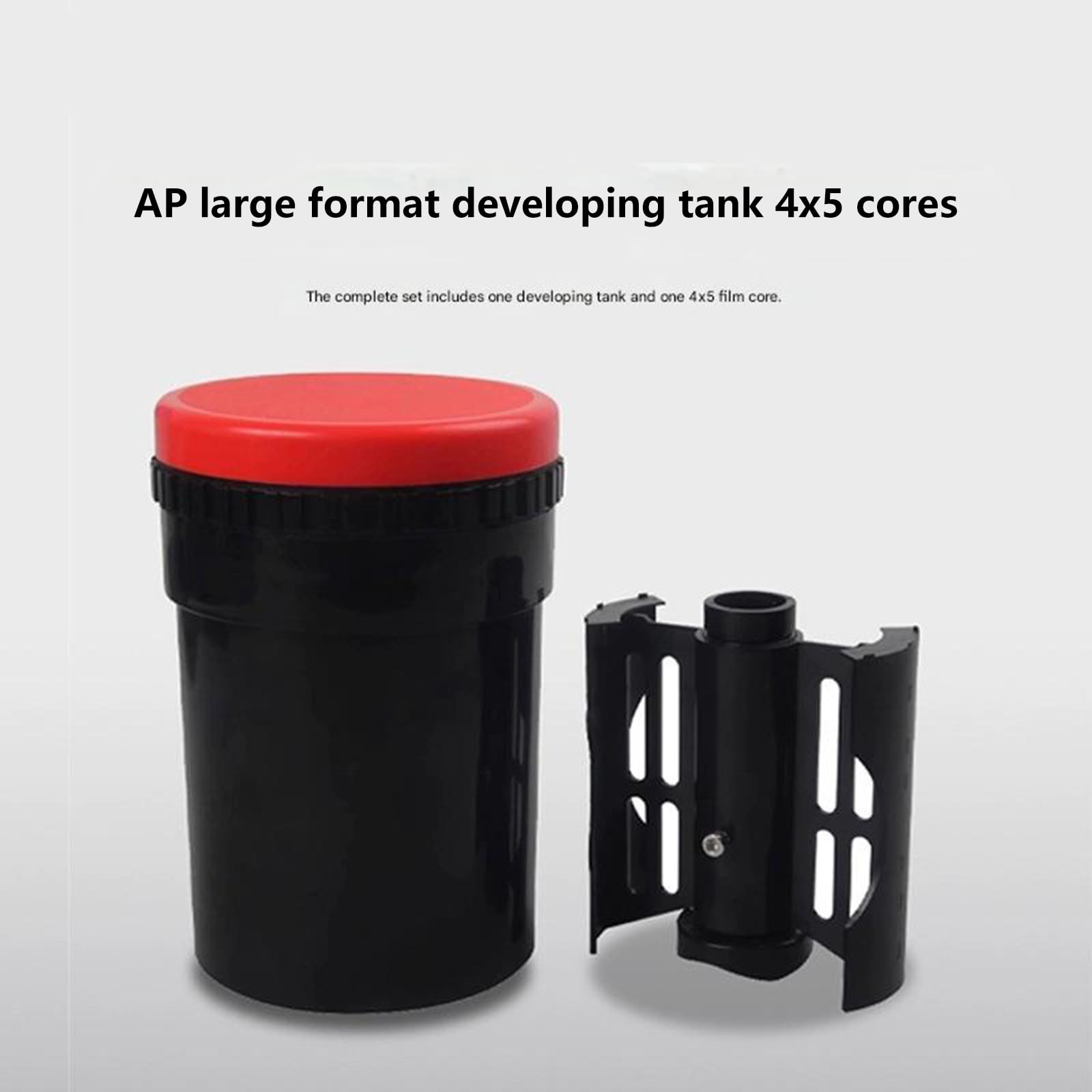Contenedor de revelado de 4 x 5 para película en blanco y negro que garantiza una agitación uniforme, proceso de limpieza simple, accesorios de película