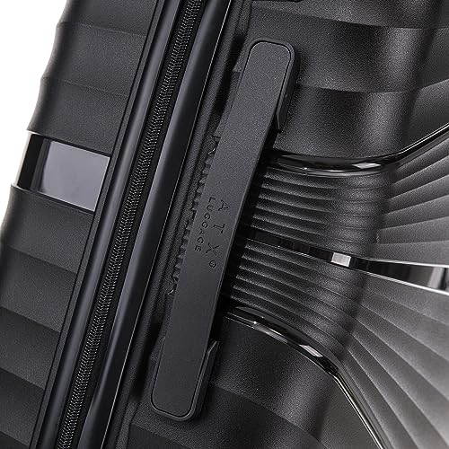 ATX-Luggage-24-Medium-Suitcase-Ultra-Lightweight-Durable-Polypropylene-Hard-Shell-Suitcase-with-4-Dual-Spinner-Wheels-and-Built-in-TSA-Lock-Midnight-Black-65-Liters